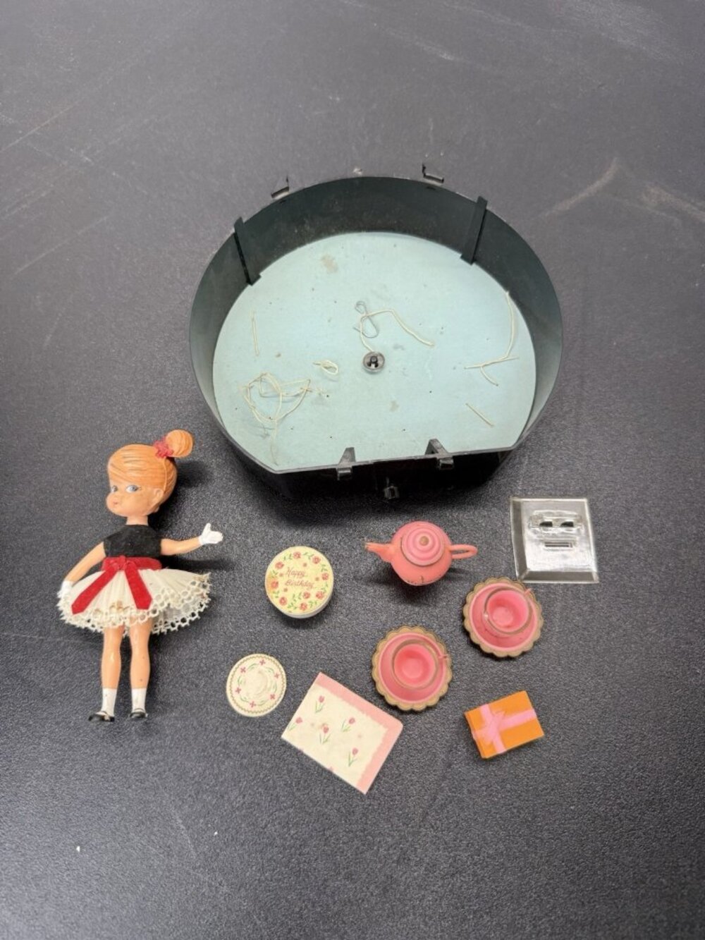 Doll 1965 Dolly Darlings Hasbro Tea Party Cathy 5" Japan Vintage Accessories